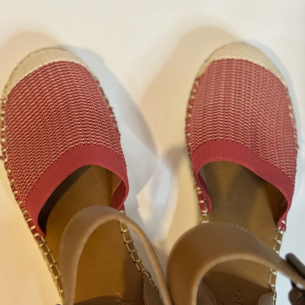 Crown Vintage Bonire wedge red and Tan Espadrilles sandals - Picture 3 of 8